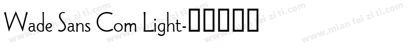 Wade Sans Com Light字体转换